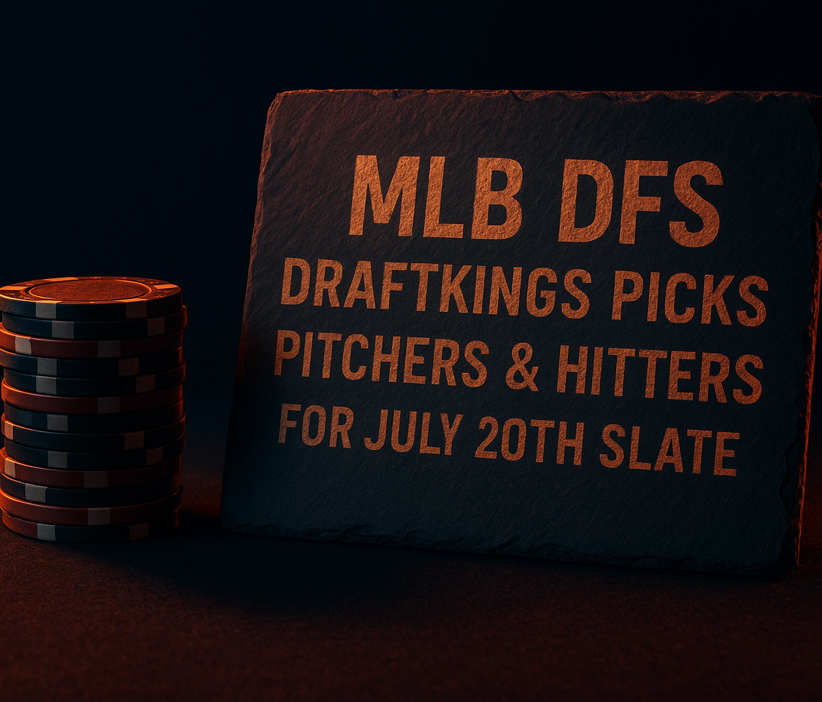 Editorial illustration for: MLB DFS DraftKings Picks: Pitchers & Hitters for July 20th Slate