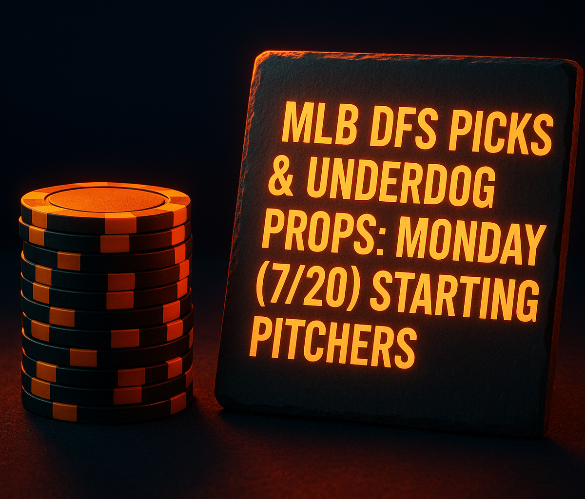 Editorial illustration for: MLB DFS Picks & Underdog Props: Monday (7/20) Starting Pitchers